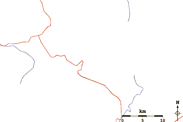 Roads and rivers around Mount Kephart