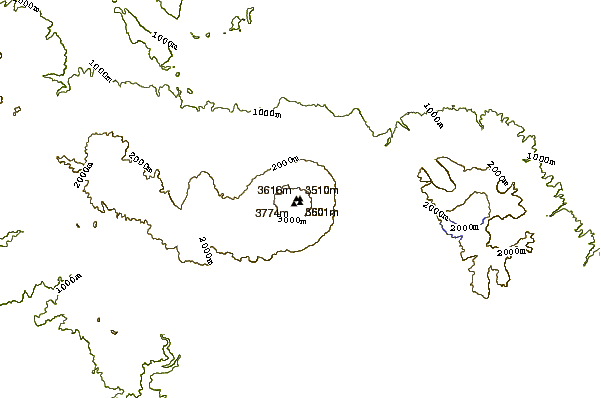 Mountain peaks around Mount Kerinchi or Kerinci