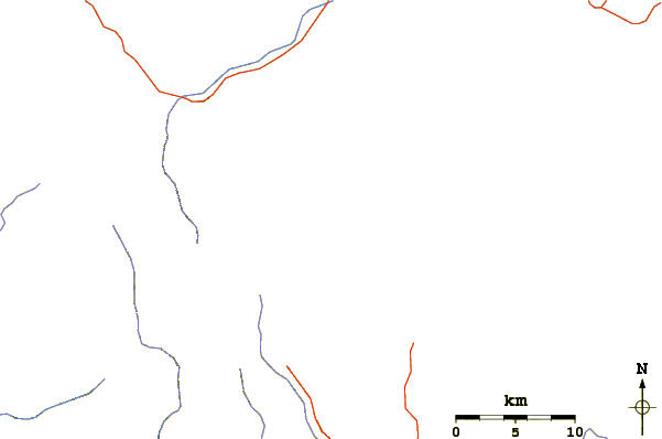 Roads and rivers around Mount Kerinchi or Kerinci