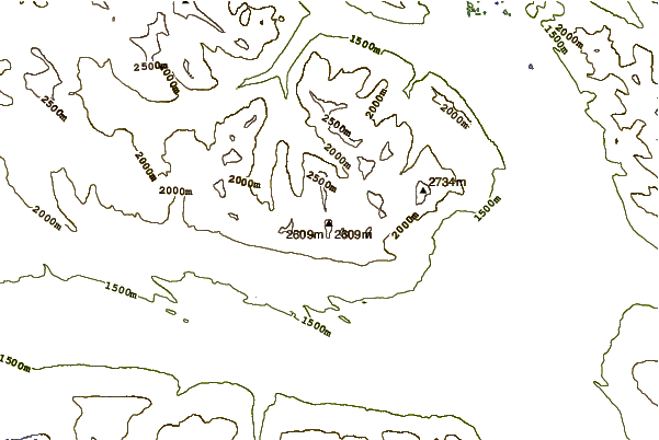 Mountain peaks around Mount Kerr (Alberta)