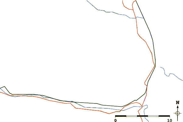 Roads and rivers around Mount Kerr (Alberta)