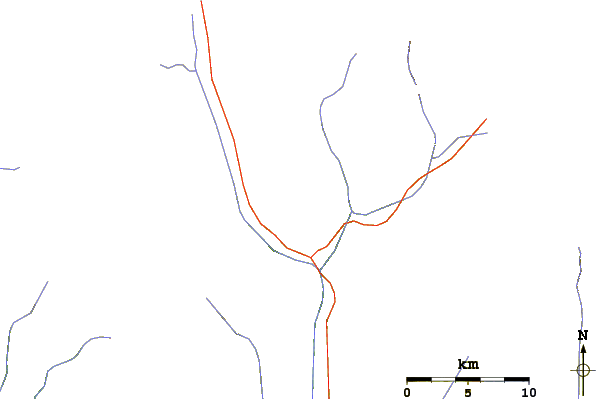 Roads and rivers around Mount Khumbila