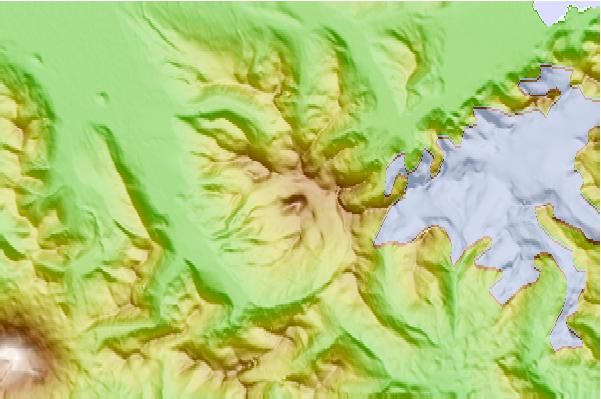 Surf breaks located close to Mount Kialagvik