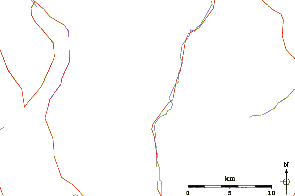 Roads and rivers around Mount Kidd
