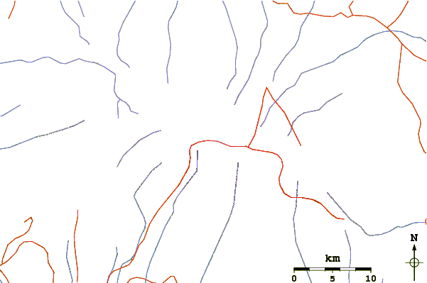 Roads and rivers around Mount Kilimanjaro