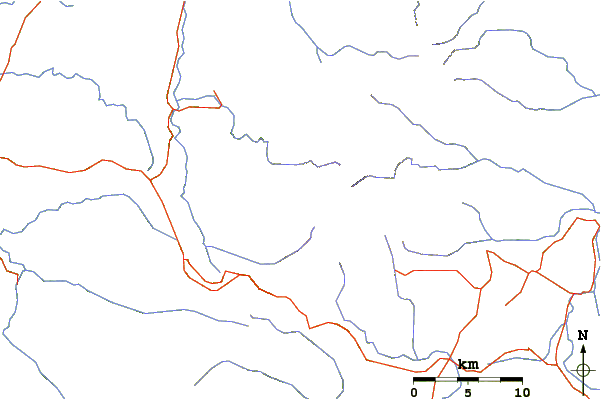 Roads and rivers around Mount Kinabalu