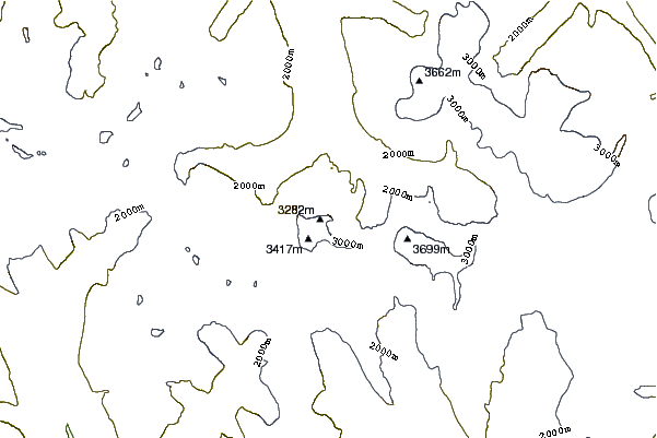 Mountain peaks around Mount King Edward