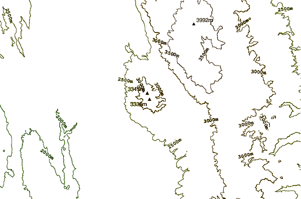 Mountain peaks around Mount Kipipiri