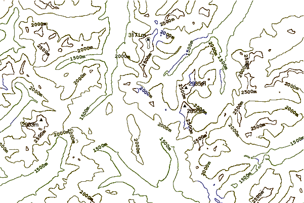 Mountain peaks around Mount Kipp