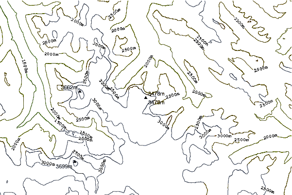 Mountain peaks around Mount Kitchener