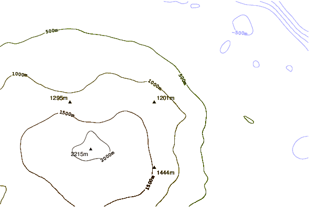 Mountain peaks around Mount Kjerringa