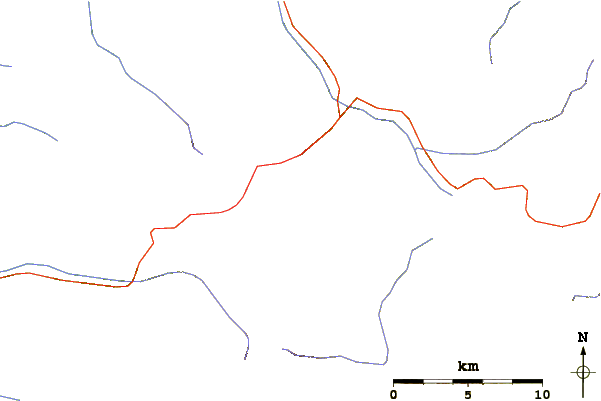 Roads and rivers around Mount Koizumi