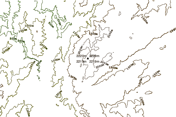 Mountain peaks around Mount Kosciuszko