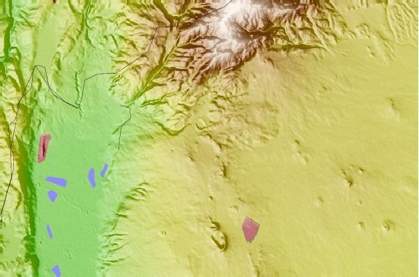 Surf breaks located close to Mount Kramim