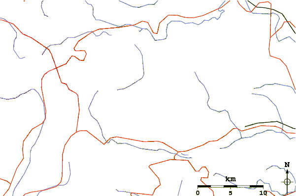 Roads and rivers around Mount Kumotori