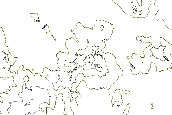 Mountain peaks around Mount Kupreanof