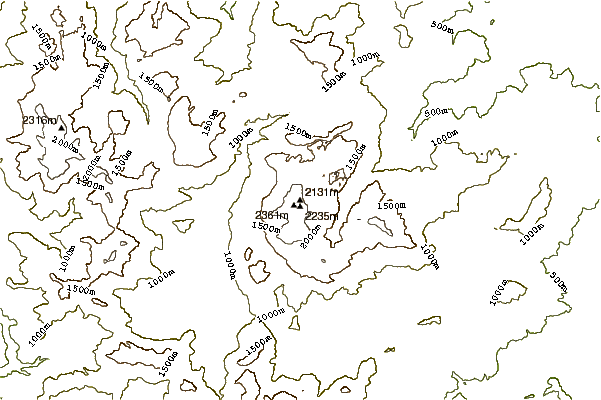 Mountain peaks around Mount Kyllini