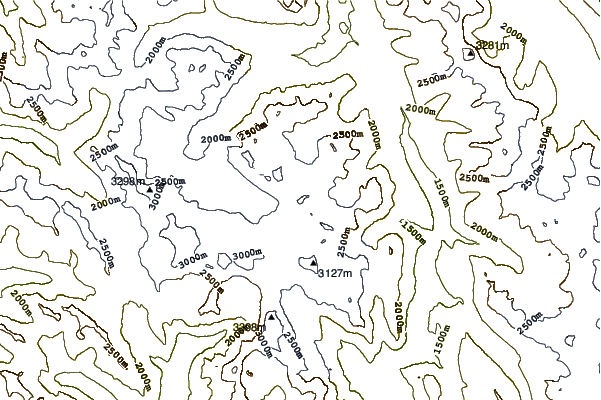 Mountain peaks around Mount Lambe