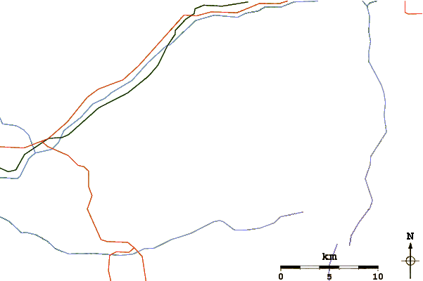 Roads and rivers around Mount Lamborn