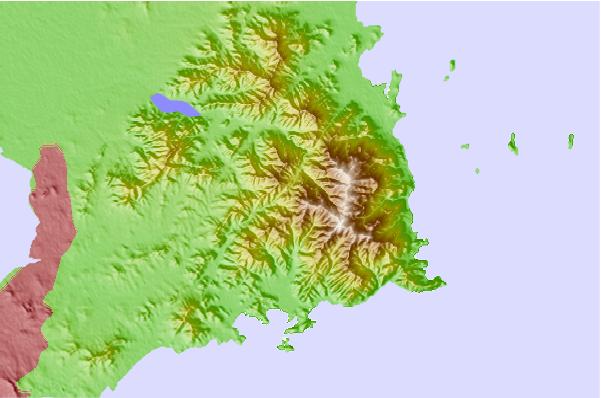 Surf breaks located close to Mount Lao (崂山)