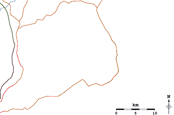 Roads and rivers around Mount Lao (崂山)