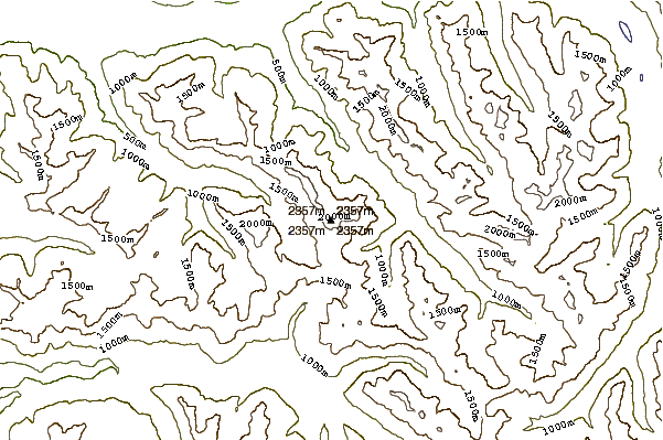 Mountain peaks around Mount Larrabee