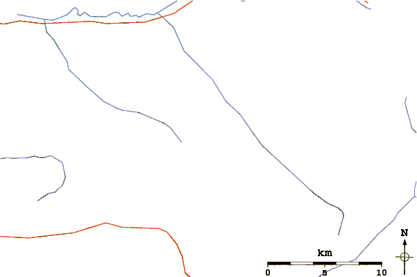 Roads and rivers around Mount Larrabee