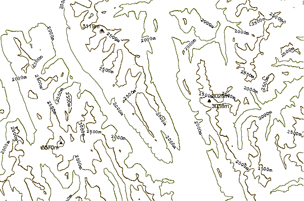 Mountain peaks around Mount Lawson