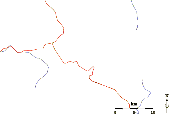 Roads and rivers around Mount LeConte