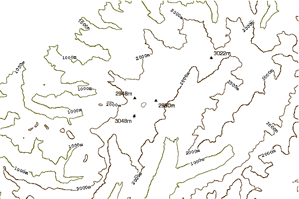 Mountain peaks around Mount Lendenfeld