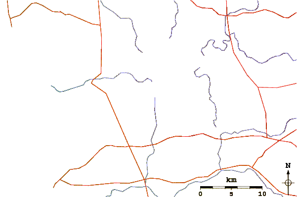 Roads and rivers around Mount Lesueur