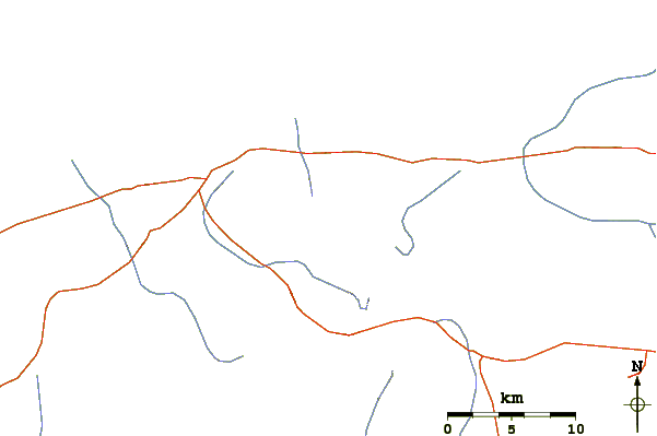 Roads and rivers around Mount Liebig