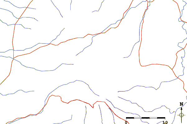 Roads and rivers around Mount Lindesay (New South Wales)