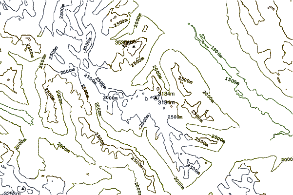 Mountain peaks around Mount Little