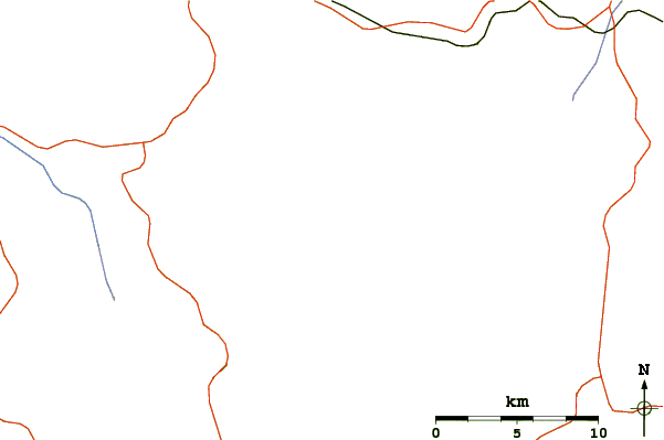Roads and rivers around Mount Livadiyskaya