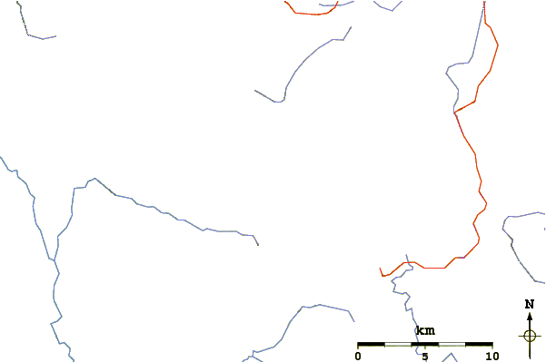 Roads and rivers around Mount Lloyd Jones