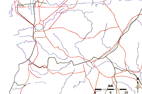 Roads and rivers around Mount Lofty