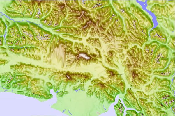 Surf breaks located close to Mount Logan