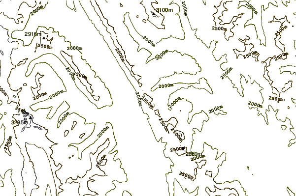 Mountain peaks around Mount Loomis