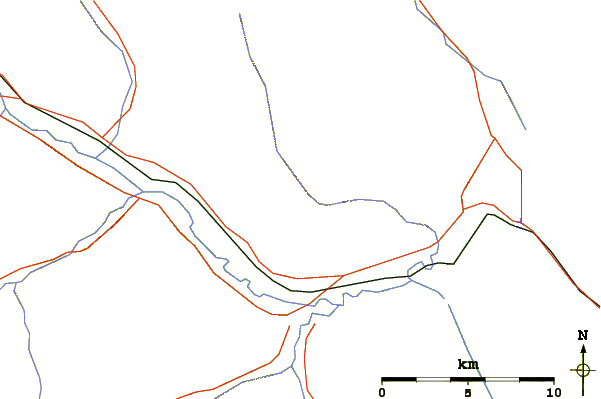 Roads and rivers around Mount Louis