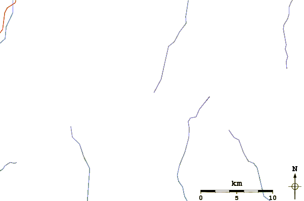 Roads and rivers around Mount Lovenia