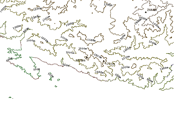 Mountain peaks around Mount Lowe (California)