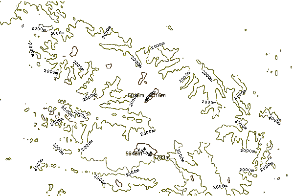 Mountain peaks around Mount Lucania