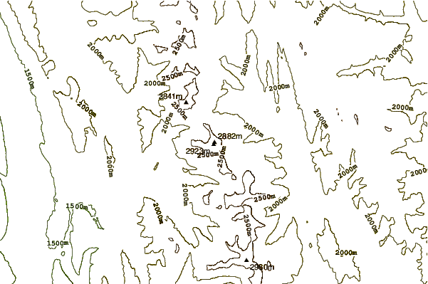 Mountain peaks around Mount Lyall