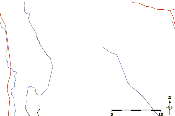 Roads and rivers around Mount Lyall