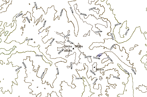 Mountain peaks around Mount Lyell