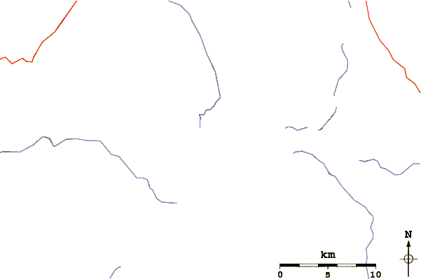 Roads and rivers around Mount Lyell