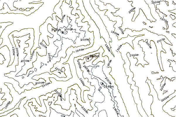 Mountain peaks around Mount Macdonald