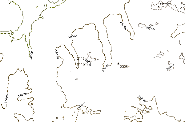 Mountain peaks around Mount Mackenzie