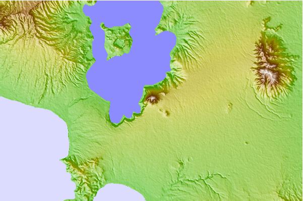 Surf breaks located close to Mount Macolod